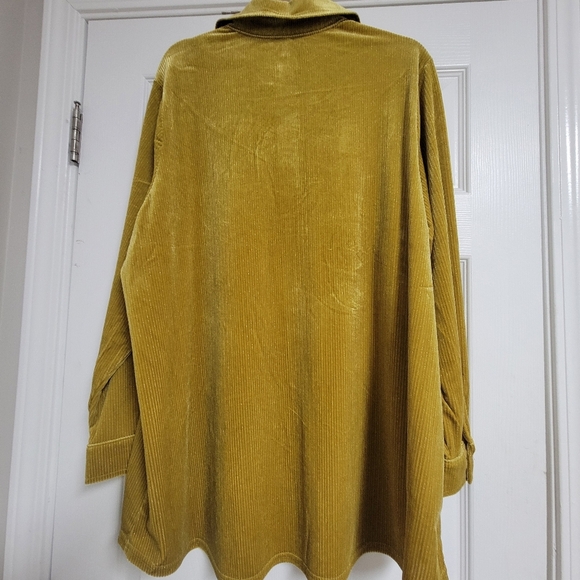 Soft Surroundings NWT Amber Textured Ribbed Velvet Boyfriend Tunic Shirt. - Picture 5 of 12